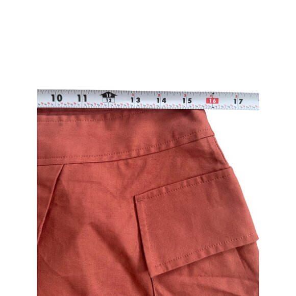 BANANA REPUBLIC Orange Asymmetrical Cut Skirt Size 10 - Picture 7 of 8